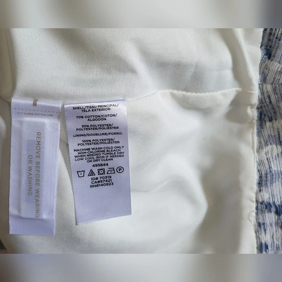 Loft Blue & White Tweed Woven Textured Pockets Back Zip Preppy Mini Skirt 6 New‎ - Picture 5 of 8